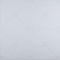 Самоклеющаяся 3D панель белая пирамида 700x700x4.5мм